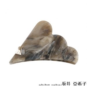 大理石紋雲朵金屬吊牌髮夾
