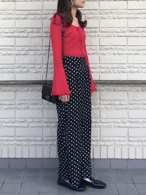 水玉,點點,復古,褲裝