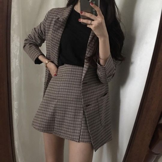 格紋西裝外套