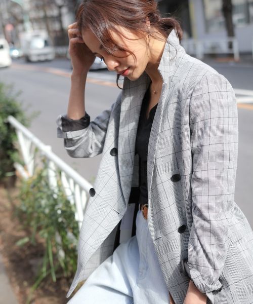 格紋西裝外套