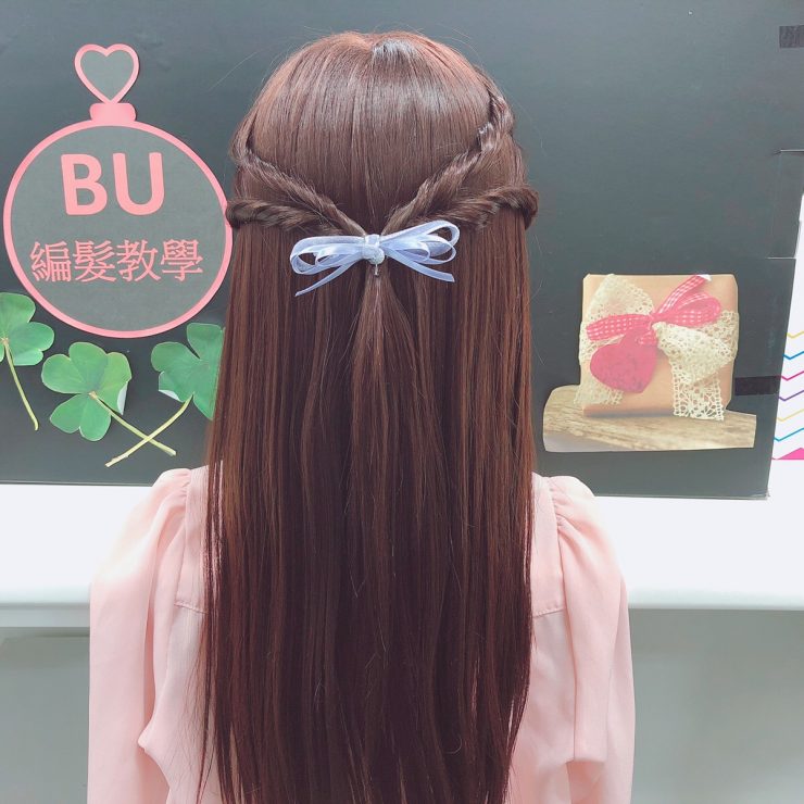 零髮捲的編髮①雙捲捲公主頭