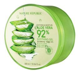 萃取自然的蘆薈精華92％！ nature republic 蘆薈補水修護保濕凝膠