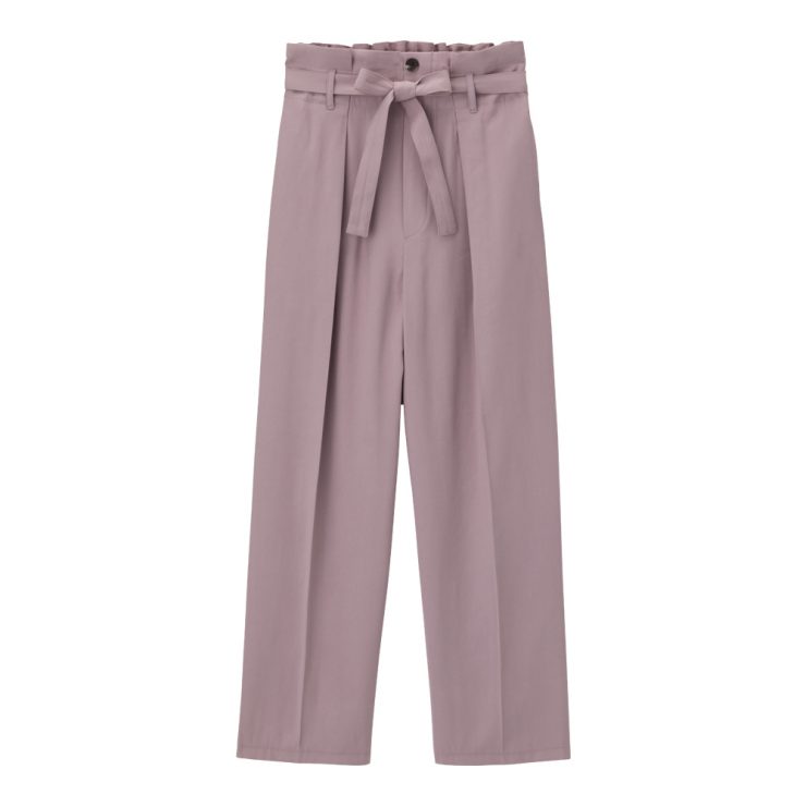 GU打摺高腰寬版直筒褲