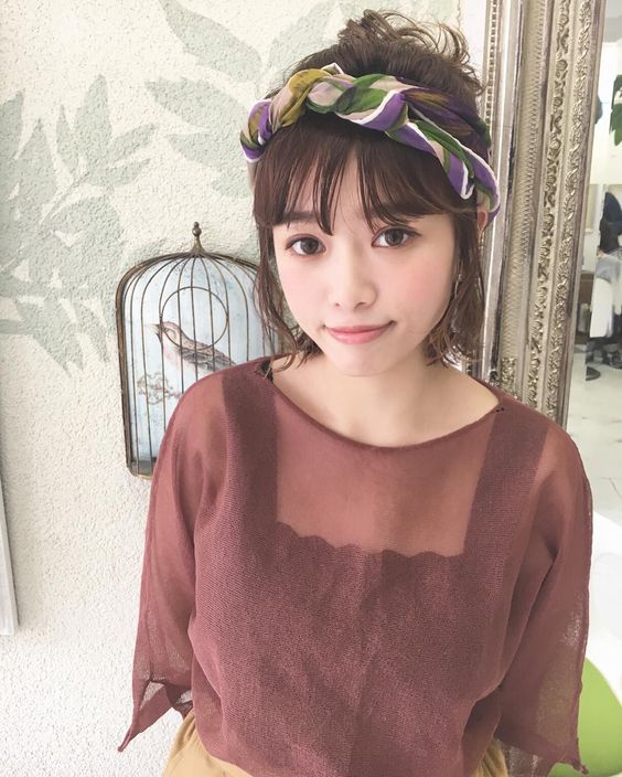 短髮髮帶造型