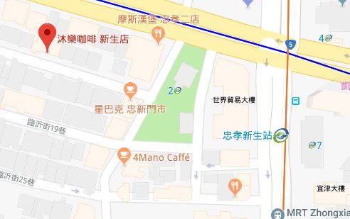 沐樂咖啡map