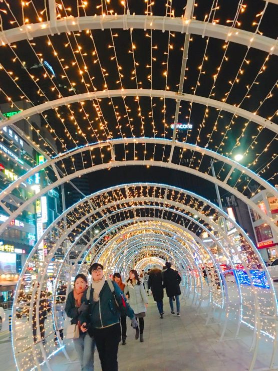 在廣安里海水浴場欣賞夜景（廣安大橋）