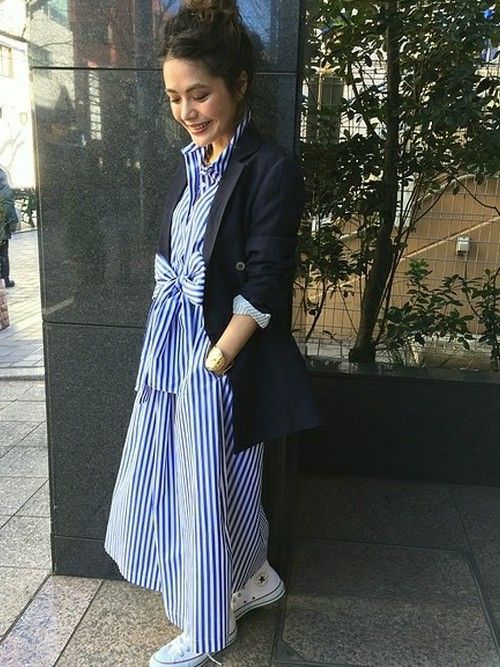 直條紋穿搭