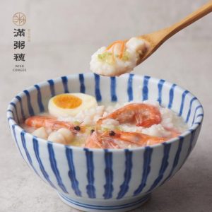 鮮蝦干貝粥