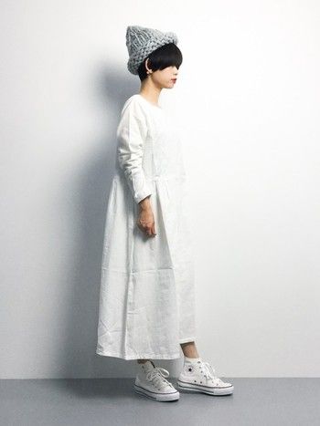 白色洋裝 穿搭