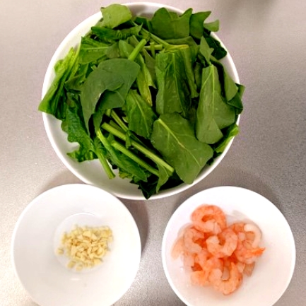蝦仁炒菠菜 家常菜