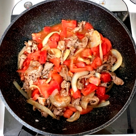 蕃茄牛肉飯 家常菜
