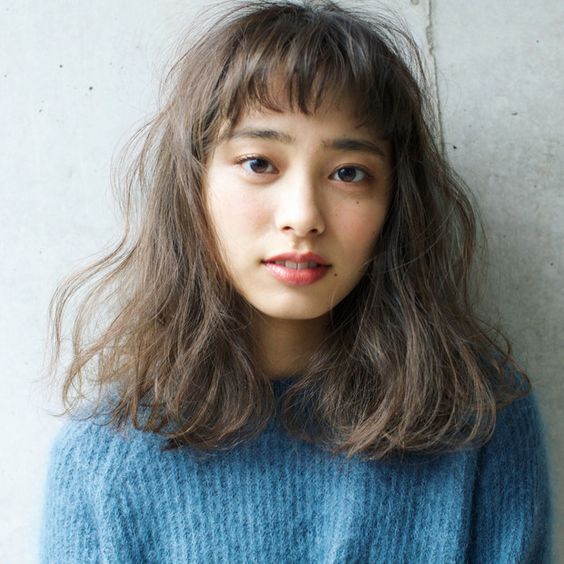 中長捲髮