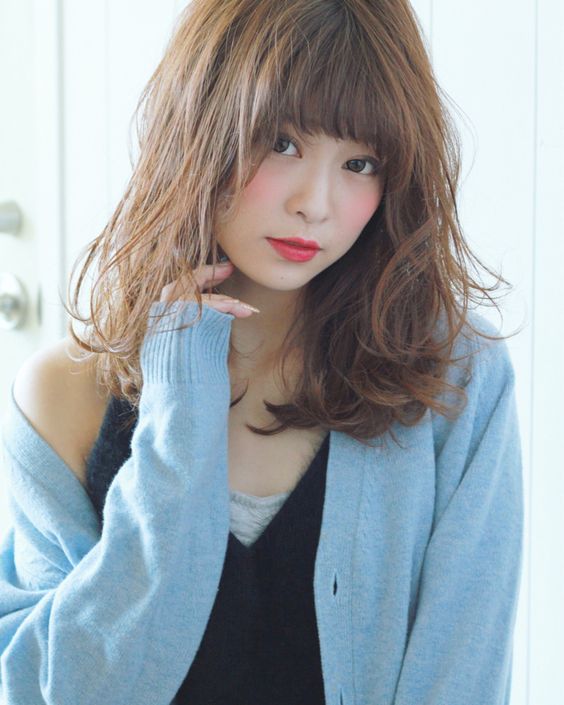中長捲髮