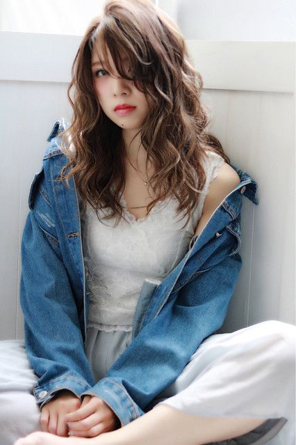 中長捲髮