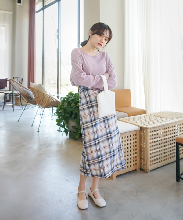 格子裙穿搭sonyunara