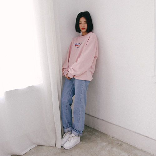 牛仔寬褲穿搭