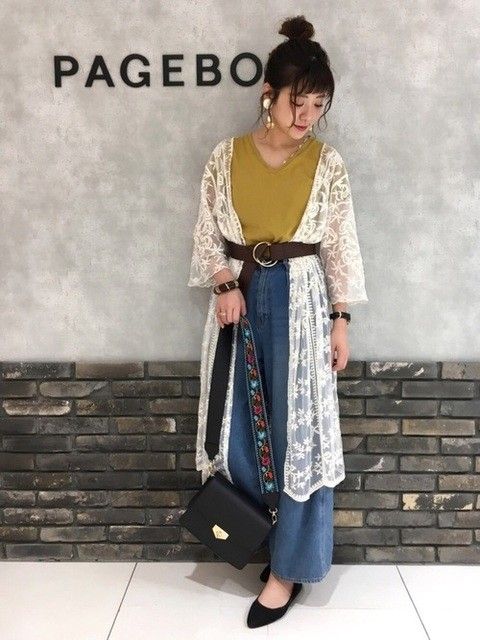 牛仔寬褲穿搭