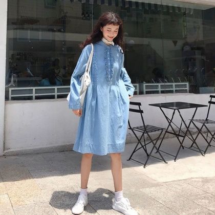 牛仔洋裝穿搭