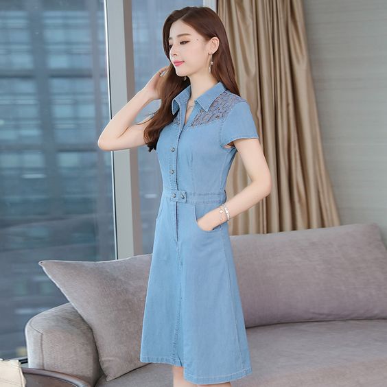 牛仔洋裝穿搭