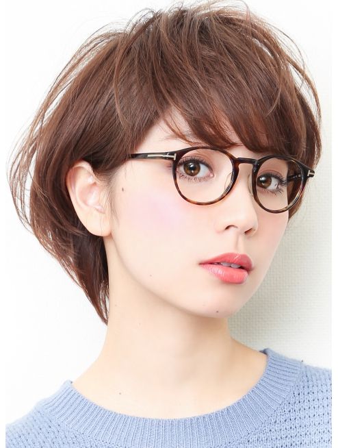眼鏡×顔型×髪型