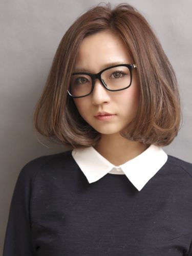 眼鏡×顔型×髪型
