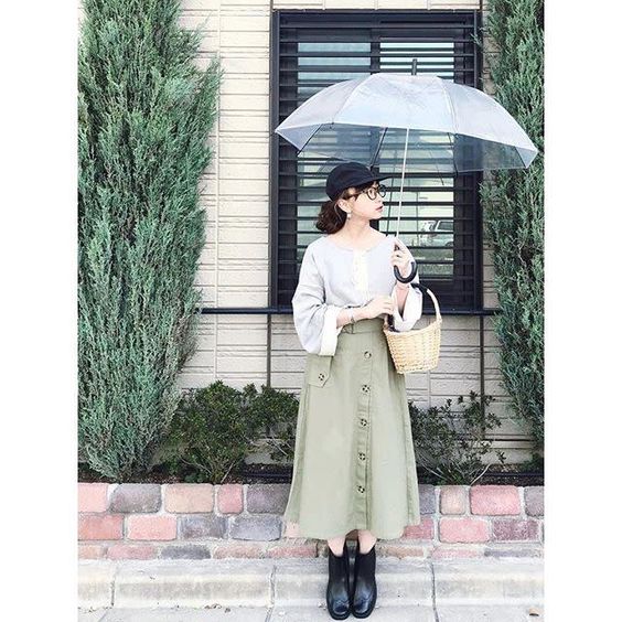 雨靴穿搭
