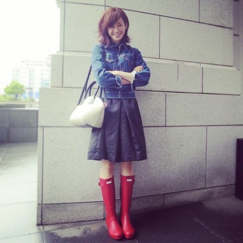 雨靴穿搭