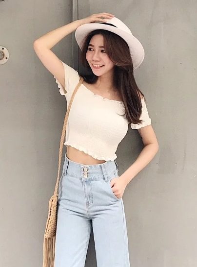 搭配高腰褲
