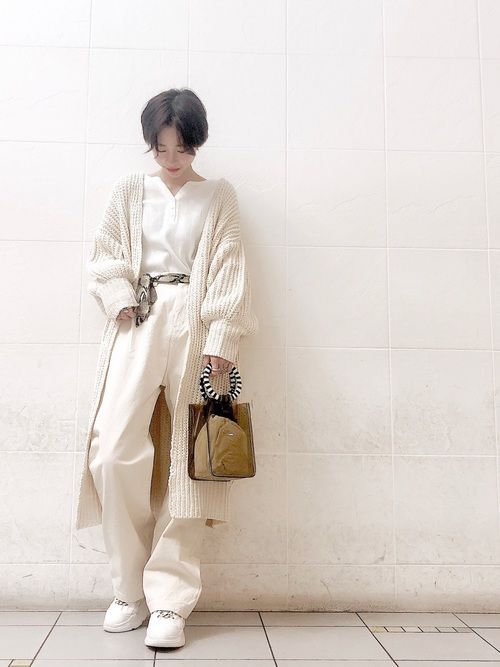 白色牛仔褲×全白