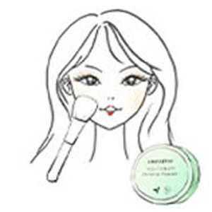 innisfree無油無慮礦物控油蜜粉的推薦用法②在定妝時使用,提升妝容質感!