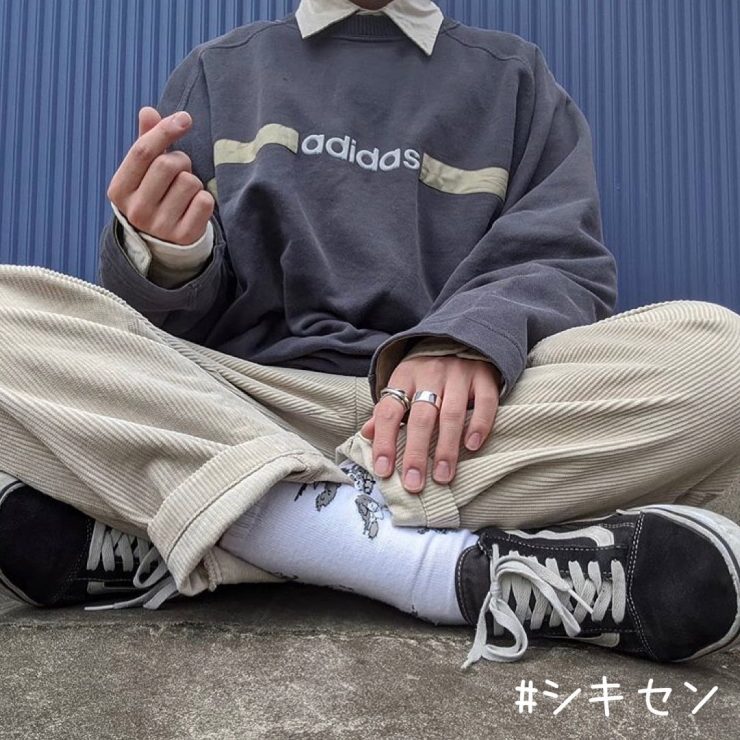 adidas古著男生穿搭