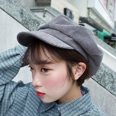 短髮漁夫帽