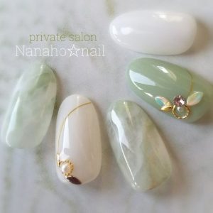 2020流行色薄荷綠小仙女款美甲