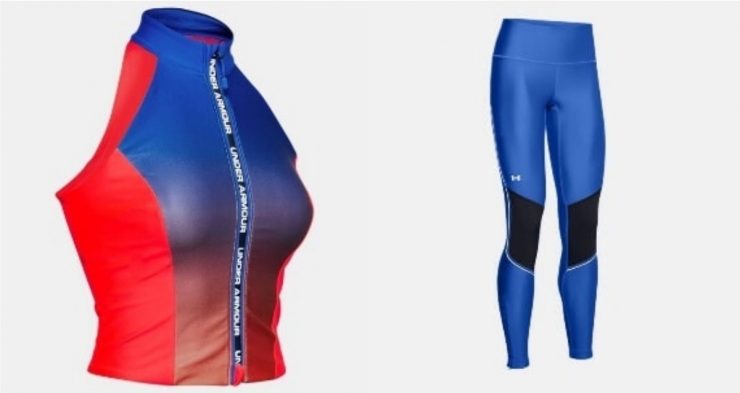 「UA Summit」整體運用桃紅、湛藍以及米白色相互拼接而成，在強烈的色彩碰撞下顯得青春又活潑。背心款