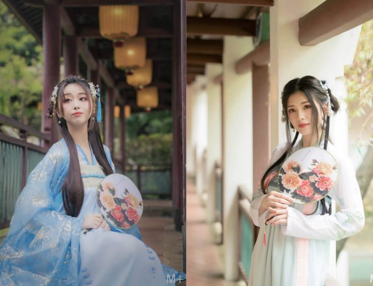 柚希漢服團扇