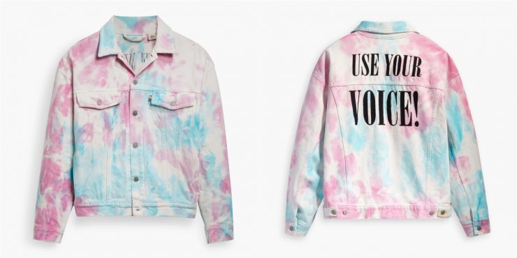 【LEVI_S單品圖】LEVI’S® Pride平權系列_59989-0002_刷白紮染丹寧夾克_NT 4590(Back)