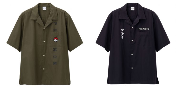 男裝襯衫外套(5分袖)POKEMON ICY寶可夢