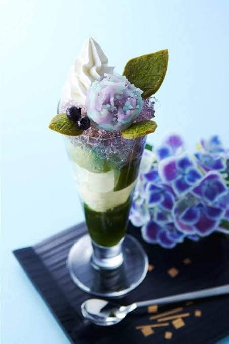 「紫陽花上生菓子芭菲」