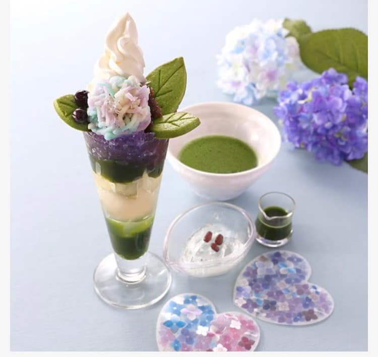 「紫陽花上生菓子芭菲」