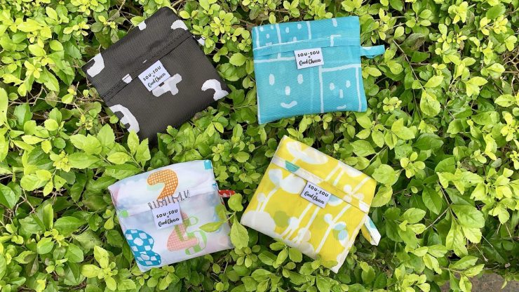 7-ELEVEN首波「Good Choices」12款系列商品當中都有著SOU・SOU經典花色，包含「十數昆」、「十數」、「數字遊戲」、「日向取暖」、「笑臉」共五種，其中SOU・SOU環保購物袋共四種花色