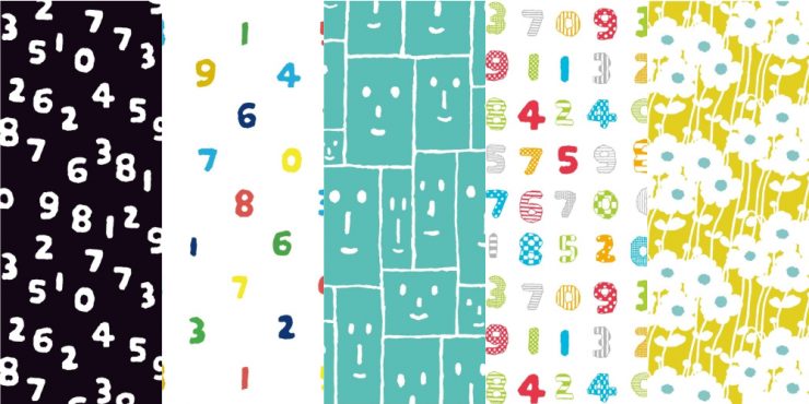 SOU・SOU經典花色，包含「十數昆」、「十數」、「數字遊戲」、「日向取暖」、「笑臉」