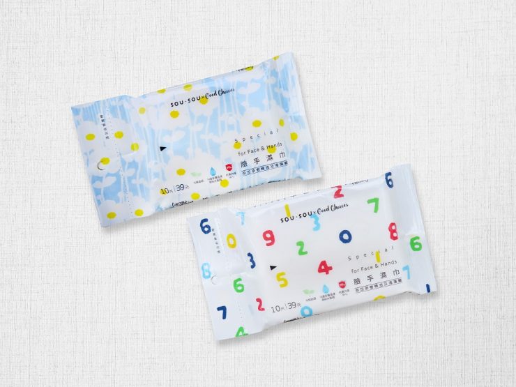 SOU．SOU臉手抗菌溼巾10片數字遊戲向日