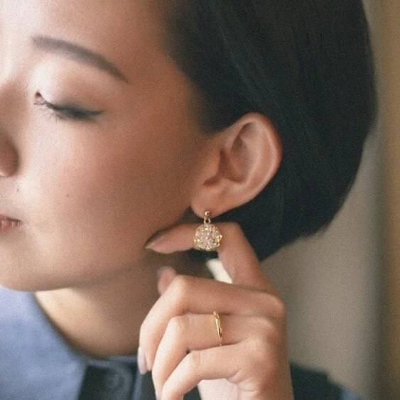 復古耳環花