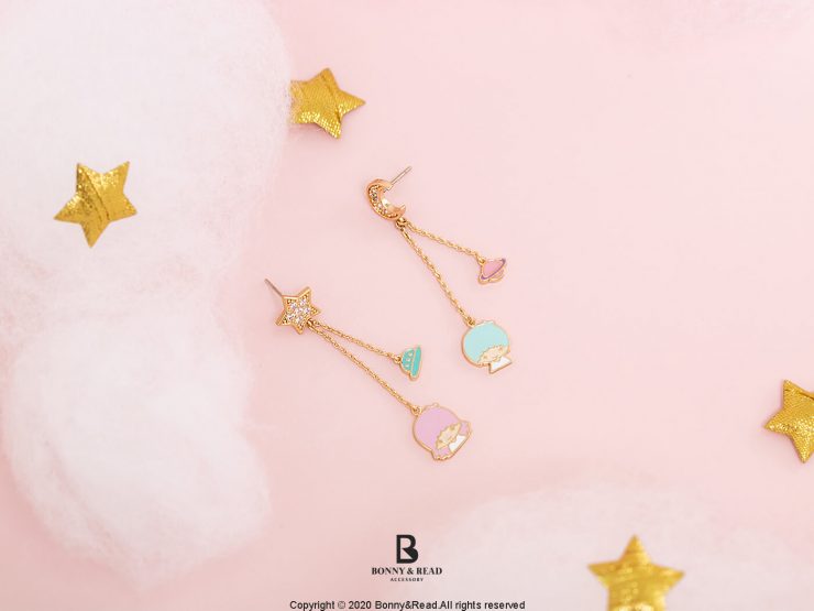 雙子星搖曳耳環_Bonny _ Read 飾品_01