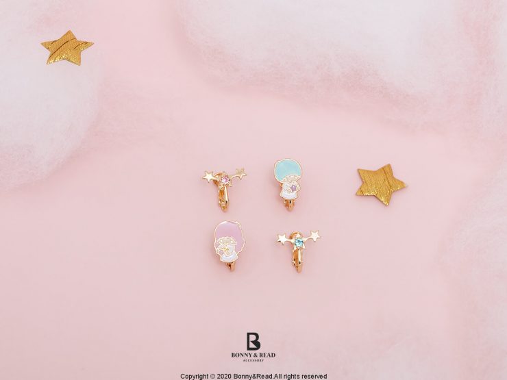 雙子星願望夾式耳環組_Bonny _ Read 飾品_01