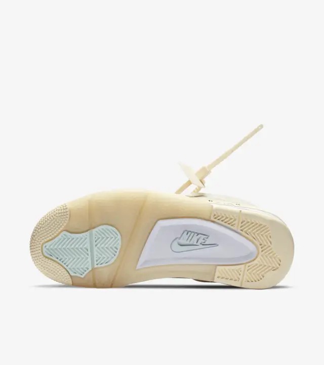 Off-White x AIR Jordan 4 Sail 鞋底AIR