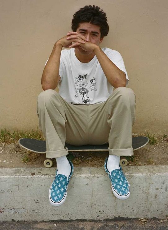 SUPREME × VANS懶人鞋藍色示範