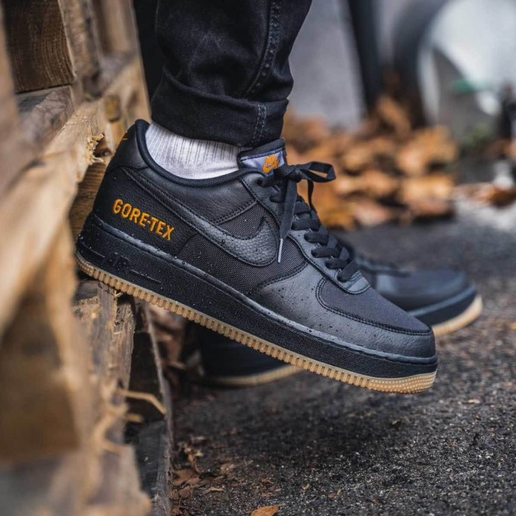 Nike Air Force 1 GTX Black _ Orange防水鞋 防水鞋品牌推薦