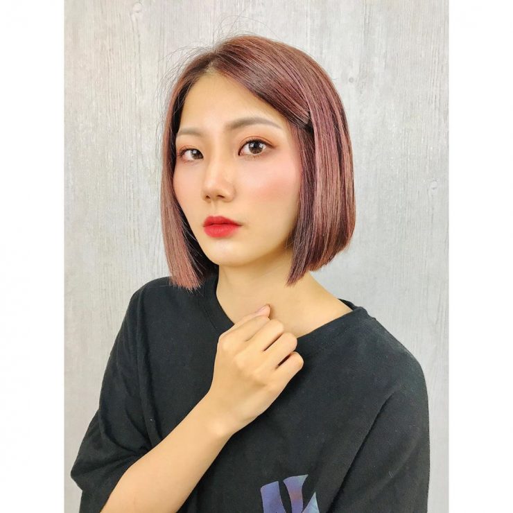 直短髮 粉色直短髮 短髮染髮推薦 短髮留長