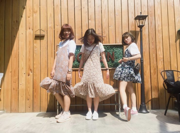 閨蜜穿搭DressCode 閨蜜碎花 閨蜜洋裝 閨蜜下午茶 閨蜜碎花洋裝